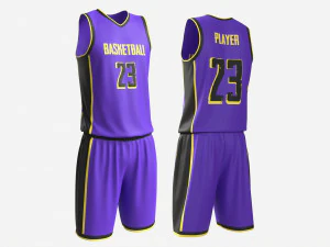 Комплект баскетбольной формы фиолетовый 3D Модель