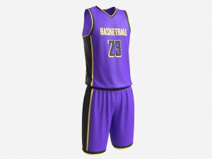 Basketball Uniform Set Purple 3D मॉडल