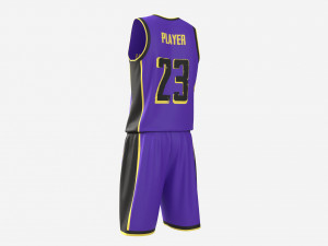 Basketball Uniform Set Purple 3D मॉडल