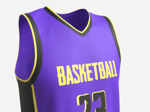 Basketball Uniform Set Purple 3D मॉडल