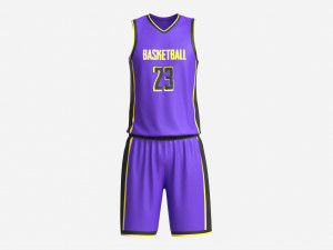 Basketball Uniform Set Purple 3D मॉडल