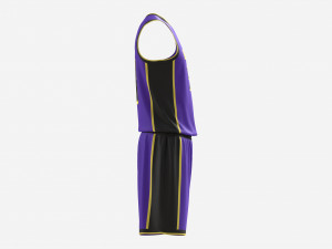 Basketball Uniform Set Purple 3D मॉडल