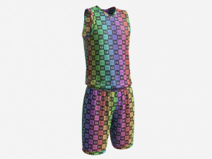 Basketball Uniform Set Purple 3D मॉडल