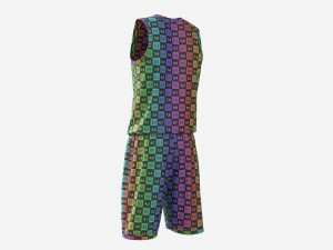 Basketball Uniform Set Purple 3D मॉडल