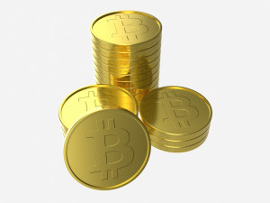 Bitcoin Coin stack Modelo 3D