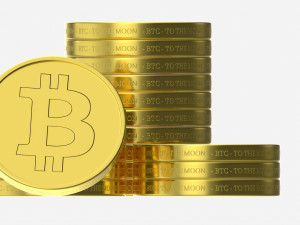 Bitcoin Coin stack 3D मॉडल