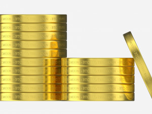 Bitcoin Coin stack 3D मॉडल