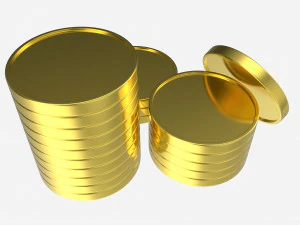 Pile de pi&egrave;ces vierges Modèle 3D