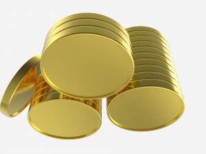 Pile de pi&egrave;ces vierges Modèle 3D