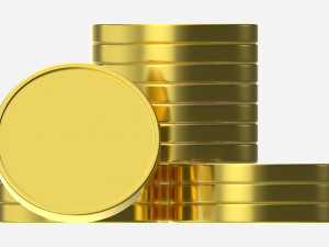 Blank coin stack 3D Модель