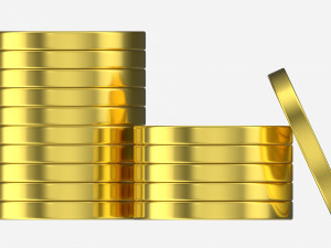 Blank coin stack 3D Модель