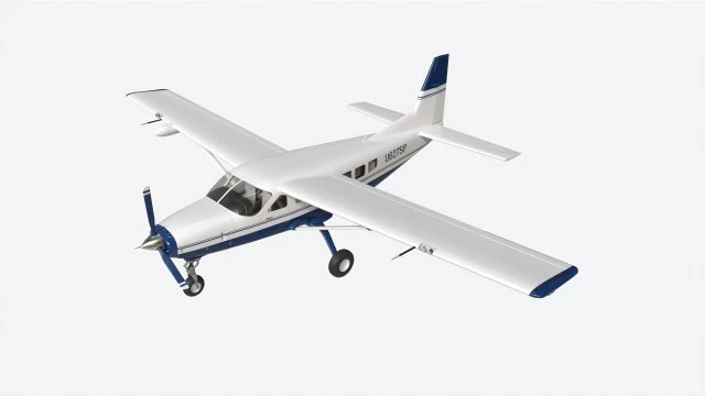 Cessna Caravan 3D Model .c4d .max .obj .3ds .fbx .stl .blend