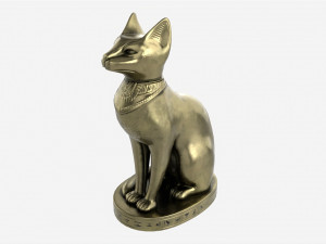 Egyptian Cat Statuette 3D Модель