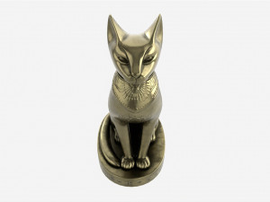 Egyptian Cat Statuette 3D 模型
