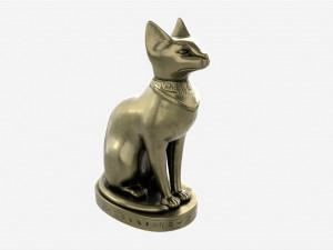 Egyptian Cat Statuette 3D 模型