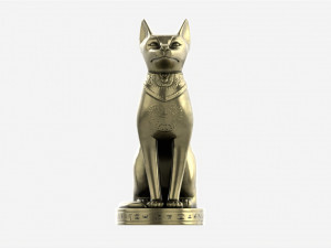 Egyptian Cat Statuette 3D 模型