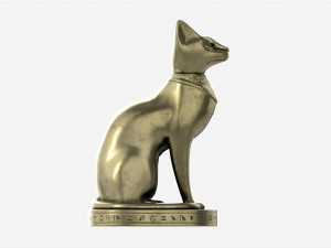 Egyptian Cat Statuette 3D 模型