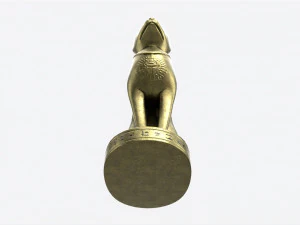 Egyptian Cat Statuette Patinated 3D Model
