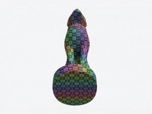 Egyptian Cat Statuette Patinated 3D Model