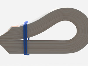 Euro banknotes folded and tied 01 3D Model