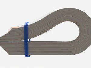 Euro banknotes folded and tied 01 3D Model