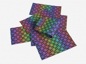 Euro banknotes folded with clip 02 3D Model