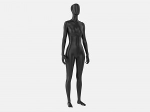 Female mannequin black plastic full length 3D Model