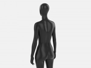 Female mannequin black plastic full length 3D Model