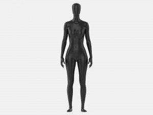Female mannequin black plastic full length 3D Model