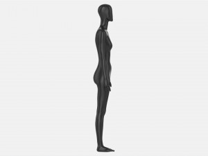 Female mannequin black plastic full length 3D Model