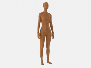 Female mannequin wooden full length 3D Model