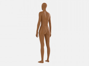 Female mannequin wooden full length 3D Model
