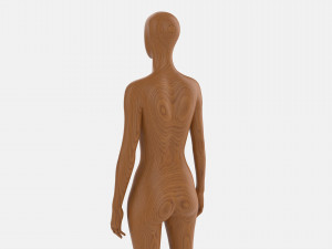 Female mannequin wooden full length 3D Model