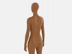 女性マネキン木製全長 3Dモデル
