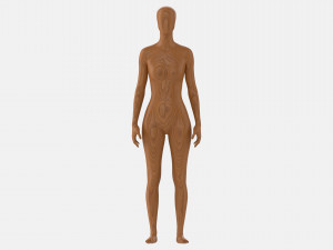 Female mannequin wooden full length 3D Model