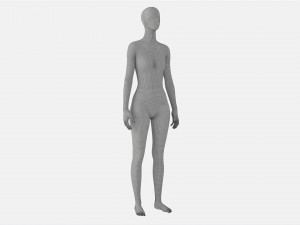 Female mannequin wooden full length 3D Model