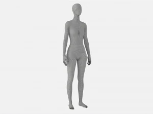 女性マネキン木製全長 3Dモデル