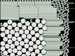 Gold coins falling 01 3D Model