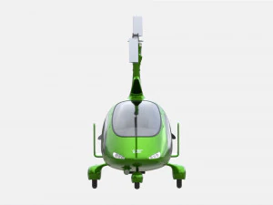 Gyroplane Autogiro Cavalon Green 3D Model