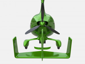 Gyroplane Autogiro Cavalon Green Modelo 3D