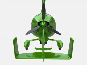 Gyroplane Autogiro Cavalon Green 3D Model