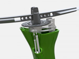 Gyroplane Autogiro Cavalon Green 3D Model