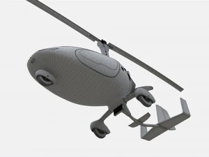 Gyroplane Autogiro Cavalon Green 3D Model