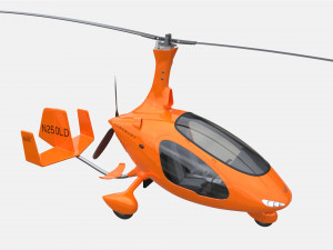 Gyroplane Autogiro Cavalon Orange Model 3D