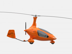 Gyroplane Autogiro Cavalon Orange Model 3D
