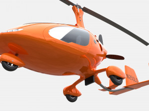 Gyroplane Autogiro Cavalon Orange Model 3D