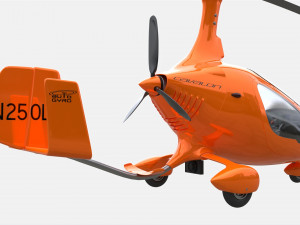 Gyroplane Autogiro Cavalon Orange Model 3D