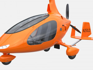 Gyroplane Autogiro Cavalon Orange Model 3D