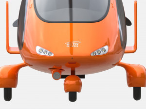 Gyroplane Autogiro Cavalon Orange Model 3D