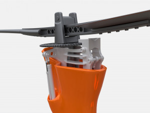 Gyroplane Autogiro Cavalon Orange Model 3D